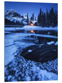 Gallery print A winter evening at Emerald Lake in Canada