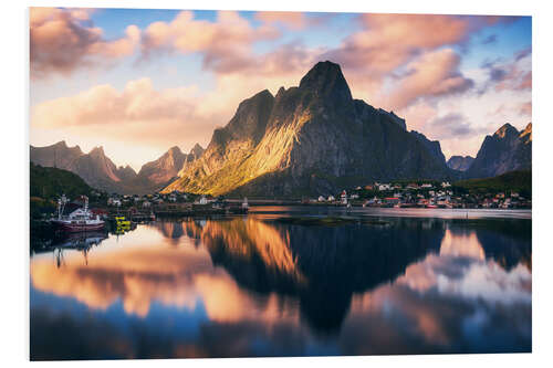 PVC print Summer evening in Reine in Lofoten