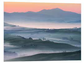 Hartschaumbild Ein Frühlingsmorgen in der Toskana