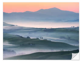 Selvklæbende plakat A spring morning in Tuscany