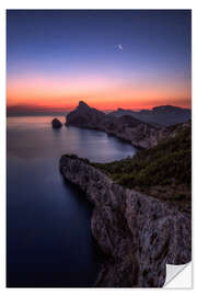 Naklejka na ścianę First morning light over the Formentor on Mallorca