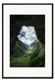 Gerahmter Kunstdruck Eine mystische Höhle in den französichen Alpen