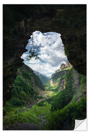 Sticker mural A mystical cave in the French Alps