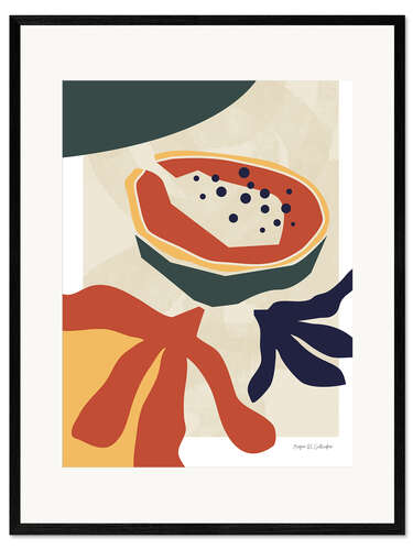 Framed art print Tropical Papaya