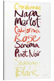 Magnettafel Weinsorten - weiß, rot, rosé