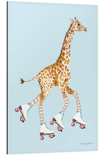 Quadro em alumínio Giraffe with roller skates