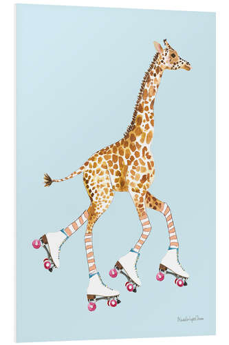 Stampa su PVC Giraffe with roller skates