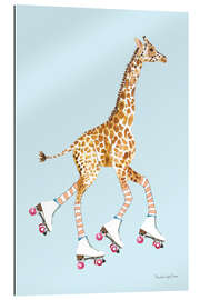 Gallery print Giraffe with roller skates