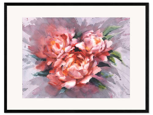 Framed art print Splash of flowers