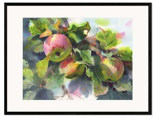 Stampa artistica con cornice Branch with apples