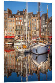 Hartschaumbild Hafen von Honfleur (Normandie, Frankreich)