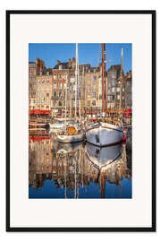 Gerahmter Kunstdruck Hafen von Honfleur (Normandie, Frankreich)