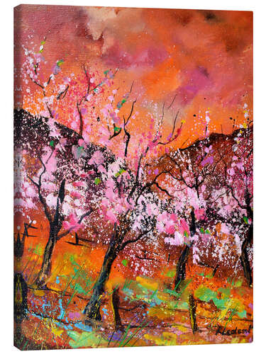 Lienzo Bloomong cherry trees