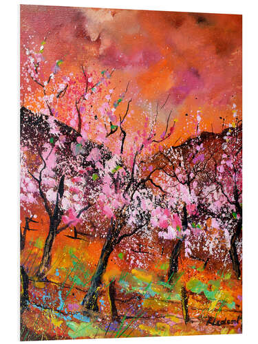 PVC print Bloomong cherry trees