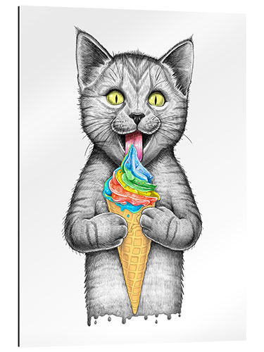 Gallery print Cat with ice cream