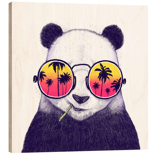 Wood print Tropical panda