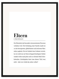 Gerahmter Kunstdruck Eltern Definition