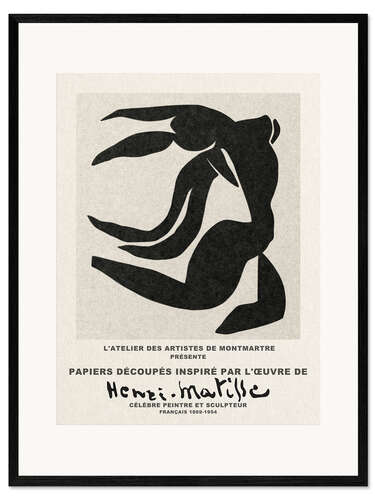 Impressão artística com moldura Inspiré Henri Matisse V