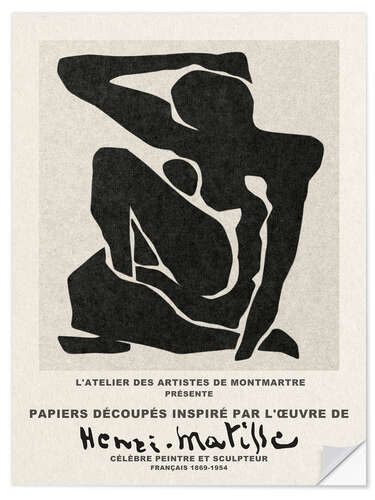 Selvklæbende plakat Inspiré Henri Matisse VI