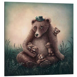 Aluminiumsbilde Bear family