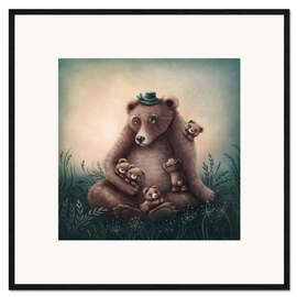 Framed art print Bear family