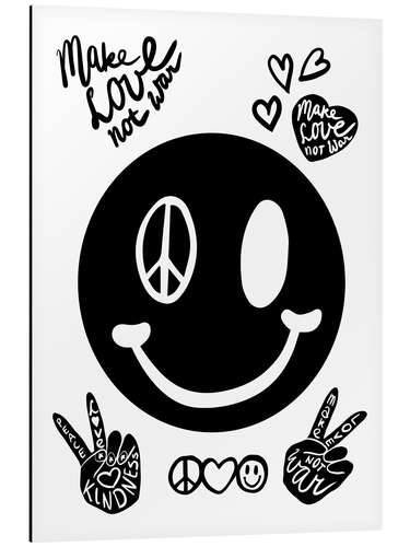 Aluminium print Smiley peace