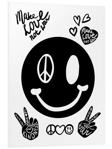 Foam board print Smiley peace