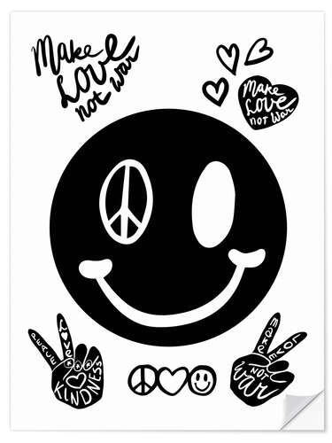 Vinilo para la pared Smiley peace