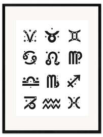 Ingelijste kunstdruk Zodiac