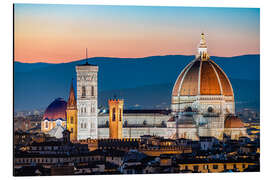 Tableau en aluminium Sunset over Florence