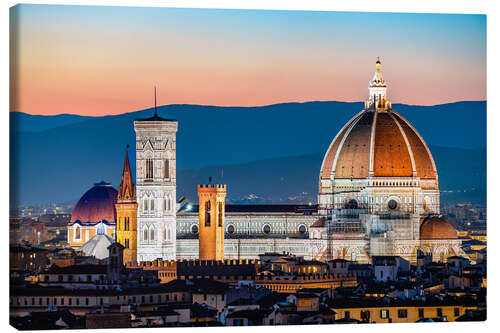 Leinwandbild Sonnenuntergang über Florenz