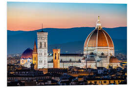 Quadro em PVC Sunset over Florence