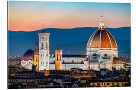 Quadro em plexi-alumínio Sunset over Florence