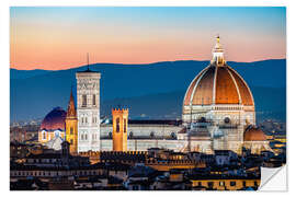 Vinilo para la pared Sunset over Florence