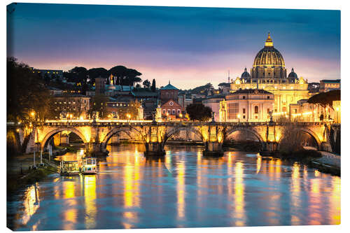 Canvas print Twilight in Rome