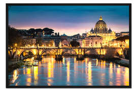 Gerahmter Kunstdruck Dämmerung in Rom