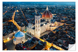 Wall sticker Cathedral at night, Florence, Italy