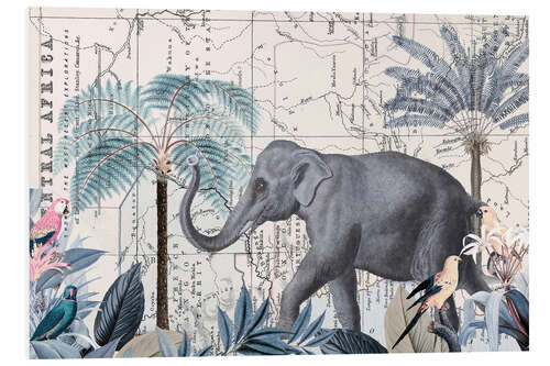 PVC print Africa Elephants Journey