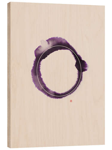 Stampa su legno Circle N° 3 (Rose)