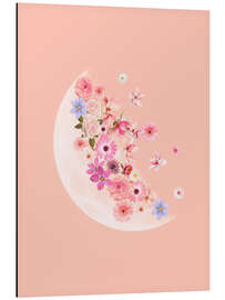 Tableau en aluminium Spring Floral Moon