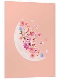 Foam board print Spring Floral Moon