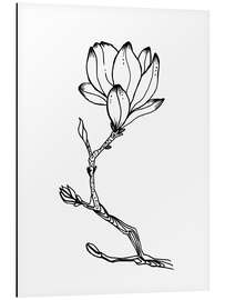 Tableau en aluminium Blooming magnolia