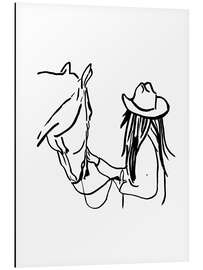 Magnettafel Pferde Mädchen