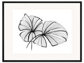 Gerahmter Kunstdruck Blätter