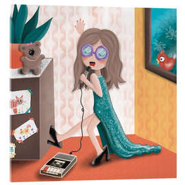 Akrylbillede Sing hits in the children's room