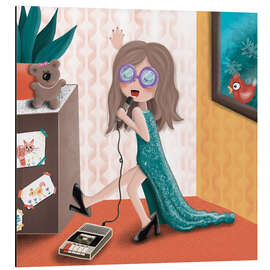 Magnettafel Schlager singen im Kinderzimmer