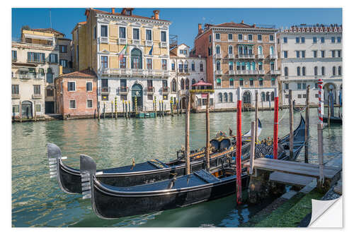 Wandsticker Gondeln in Venedig