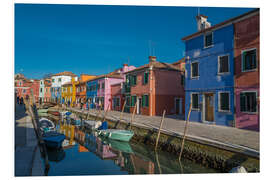 Foam board print Colorful houses in Murano