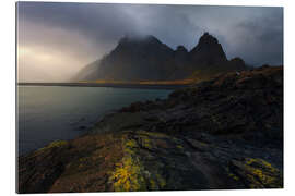 Gallery print Eystrahorn mountain on the east coast of Iceland in stormy conditions