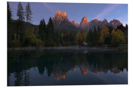 Foam board print Sunset in Lago Welsperg